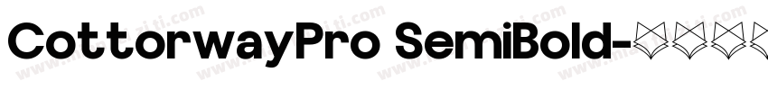 CottorwayPro SemiBold字体转换